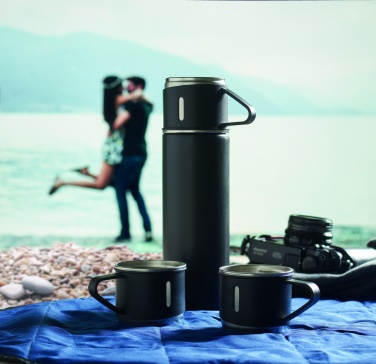 Logo trade promotional gifts image of: Double wall bottle and cup set